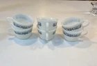 Vintage Pyrex Corning Old Town Blue Onion Tea Cup Coffee Cup Milk Glass Lot of 6