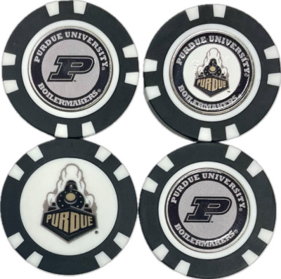 NCAA Purdue Boilermakers Golf Poker Chips w/ Removable Magnetic Ball Marker (...