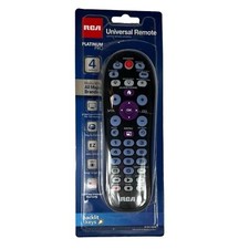 New Open Package RCA Universal Remote Control Platinum Pro 4 Device RCR414BHE