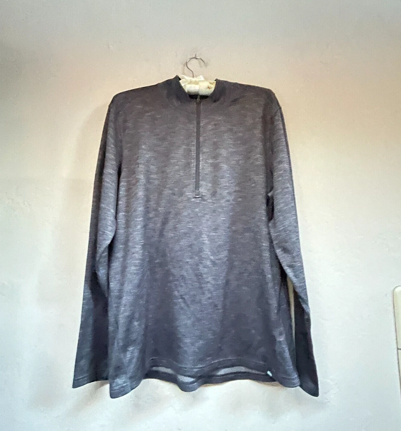 REI Co-Op Men's Activewear Long Sleeves Pullover Shirt 1/4 Zip Top Large Gray