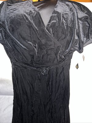 Lularoe Noelle Faux Wrap Maxi Dress Elegant Solid Black XL 16/18 Extra Large  