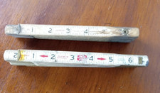 2 Vintage USA Made 72" Folding Rules - Arrow No. 06 & Lufkin 066