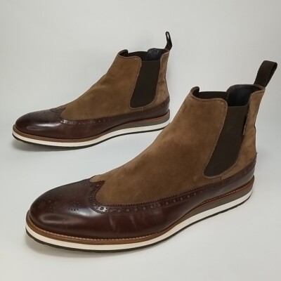 Russell & Bromley Longwing Brown Suede&Leather Chelsea Boots Men's US 11.5/UK 11