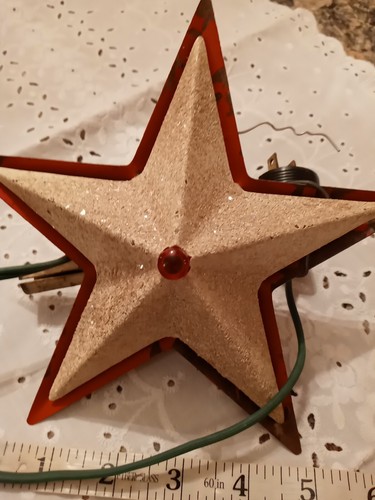 Vintage 1940’s NOMA Metal Star Christmas Tree Topper (AS IS) Untested - Picture 2 of 7