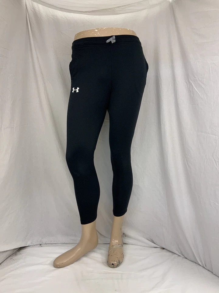 Leggings ajustados Under Armour juveniles L negros elásticos usados una vez YGI S0-302 Foto 2 de 4