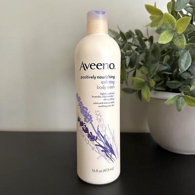 Aveeno Positively Nourishing Calming Body Wash LAVENDER Chamomile Ylang 16 Oz