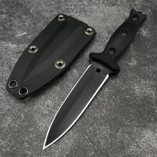 Tactical 7.3" Fixed Blade Knife Steel Blade Survival Hunting Knife Kydex +Sheath