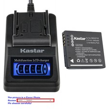 Kastar Battery LCD Quick Charger for Panasonic DMW-BCF10 DMW-BCF10E DMW-BCF10PP