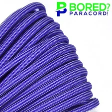 Acid Purple Silver Stripes - 100 FT - 550 Paracord Rope 7 strand Parachute Cord