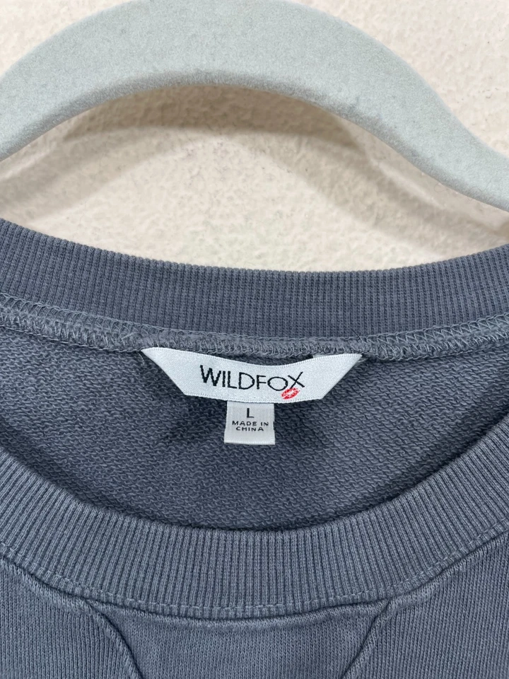 Sudadera Pullover Grande Para Mujer Wildfox Novedad Gris Rosa Corazón Deseo Sábado Foto 3 de 4