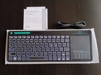 Rii Wireless Keyboard with Touchpad Dual Mode Backlit Rechargeable – Black