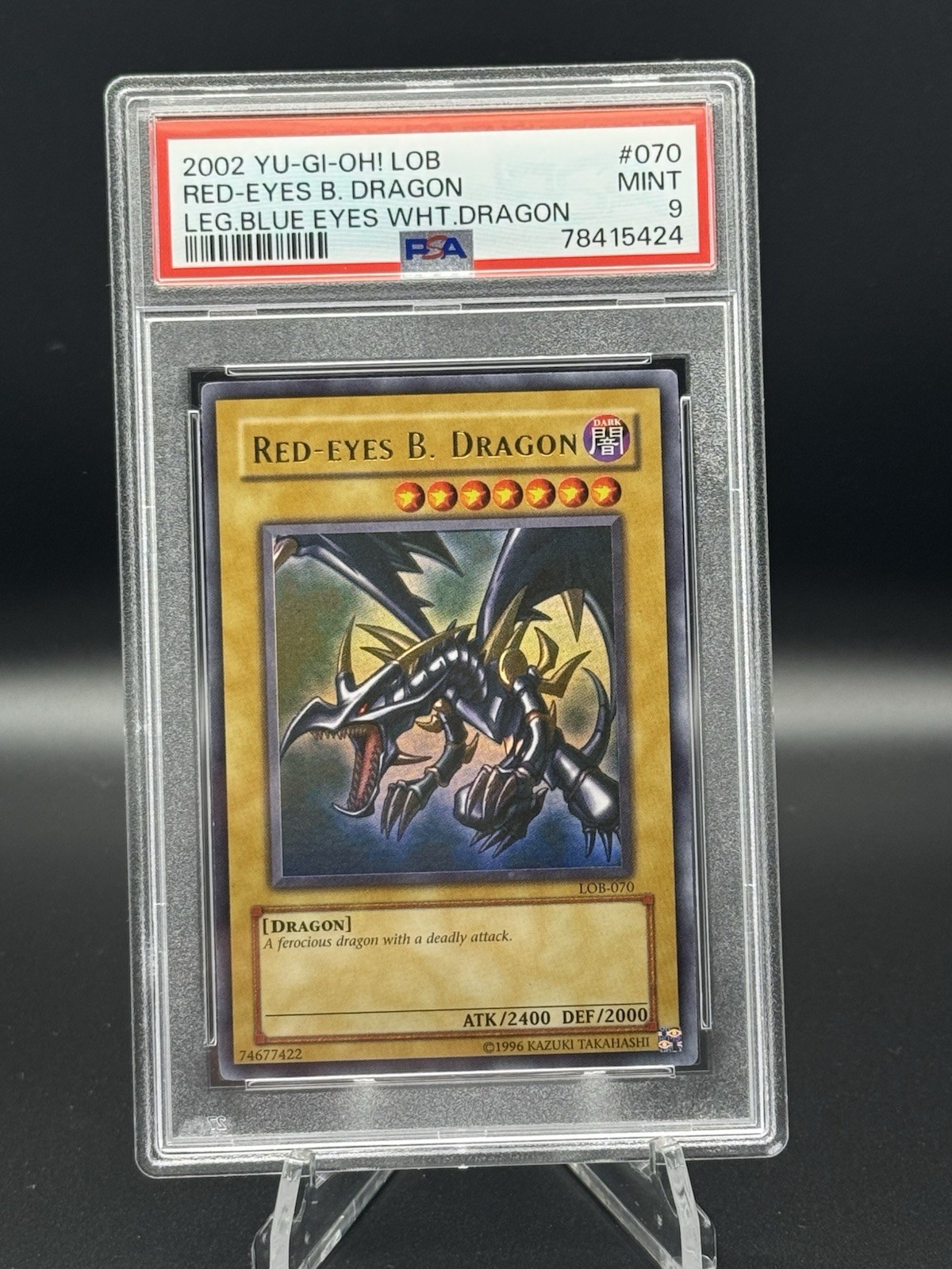 Red-Eyes Black Dragon 2002 Legend of Blue Eyes White Dragon #LOB