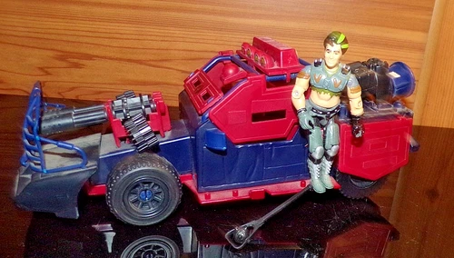 Vintage 1986 G.I. Joe Dreadnok Thunder Machine w/Thrasher Action Figure