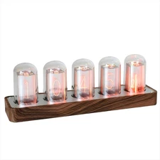 Nixie Tube Clock with Wi-Fi SYNC, Alarm & Timer, 12/24H Display, No Assembly ...