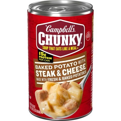 Campbell's Chunky Baked Potato with Steak and Cheese 18.8 Fl Oz (Pack of 1)
