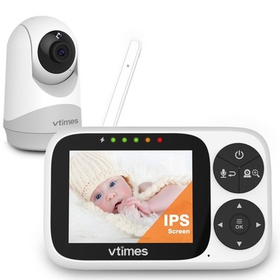 VTimes No WiFi Baby Camera Monitor, 3.2'' IPS Display, Portable Video 3.2