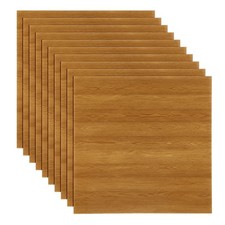 10pcs 11.8"x11.8" Peel and Stick Backsplash Wooden PVC Wall Tile, Brown