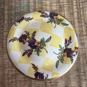 Boîte De Rangement MacKenzie-Childs - Céramique Couleur Lemon Curd - Occasion En Bon état - Hauteur 14,5 Pouces