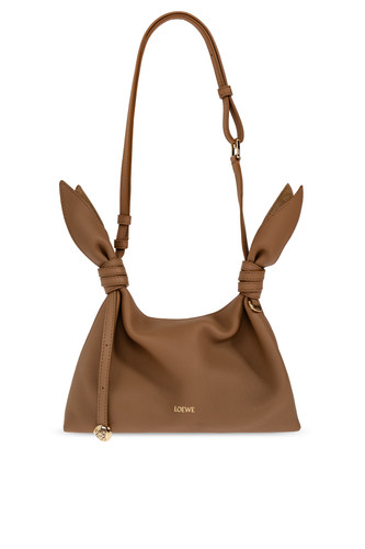 LOEWE $2400 Mini Scarf Mocha Smooth Calfskin Shoulder Bag New & Authentic