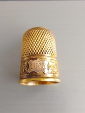 Rare 15ct Solid Gold Thimble 'LUCY' by Henry Griffiths & Sons Chester 1892