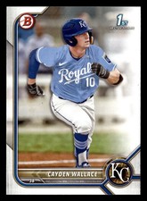 Cayden Wallace 2022 1st Bowman Draft #BD-12 Kansas City Royals Rookie FREE SHIP