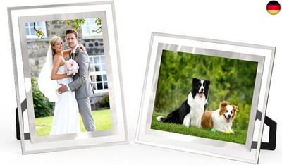 2 Pieces Picture Frames 13 x 18 Glass Picture Frame 13 x 18 Silver Landscape