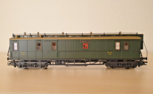 Märklin 4229, vagón de correos de tren rápido de Royal Württembergische Post, H0, embalaje original | Zustand: Gebraucht