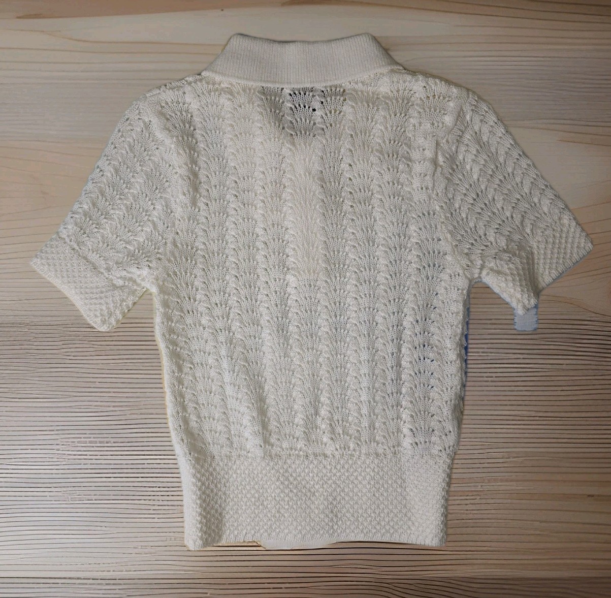 Victoria Beckham x Mango crochet top Size S Shirt Ivory New Buy It SHIPS FAST! image 9