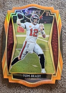2020 Panini Select - Premier Level Orange Prizm Die-Cut Tom Brady