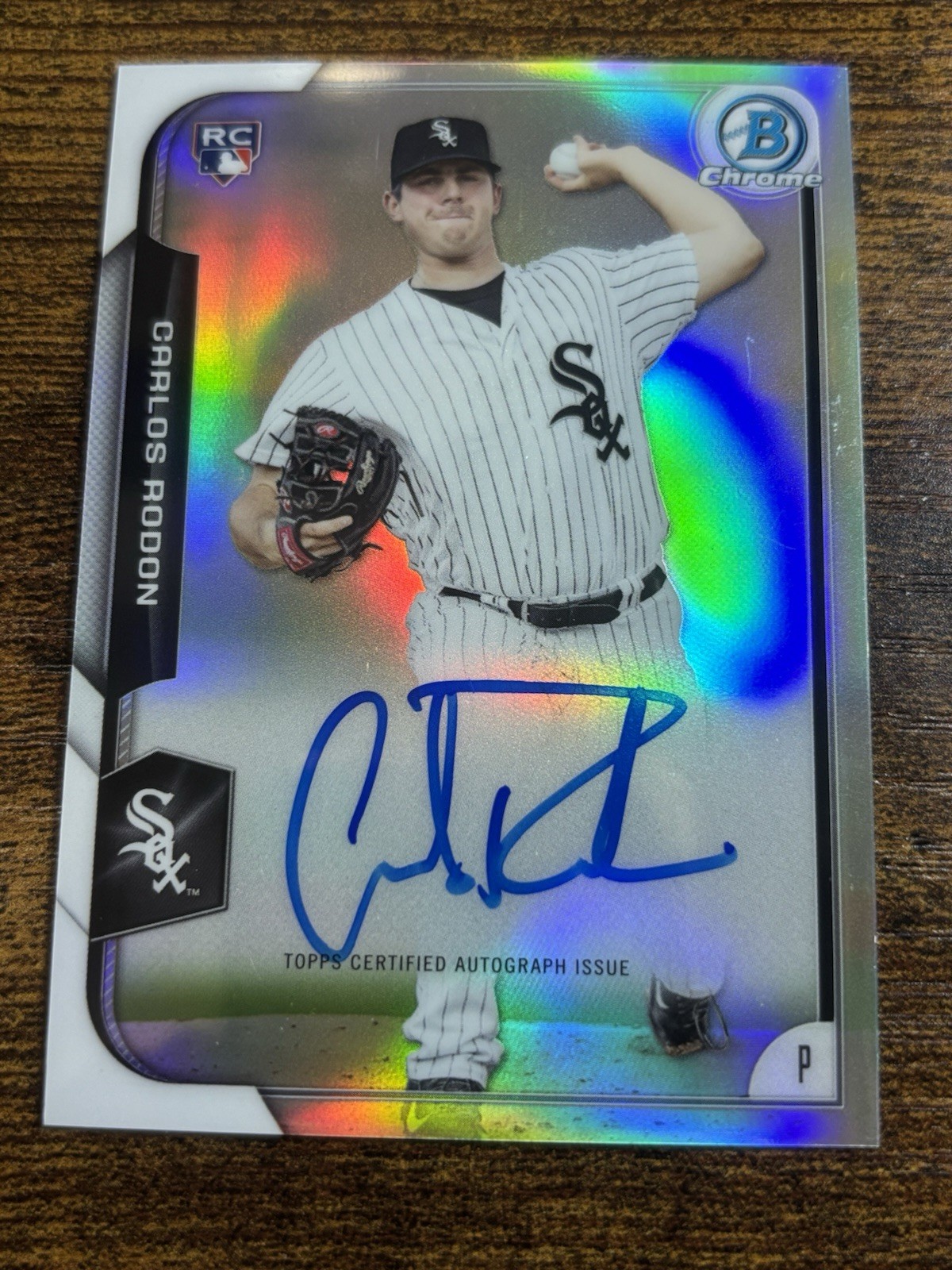2015 Bowman Chrome Rookie Autographs Carlos Rodon Refractor #/499 #BCAR-CR