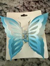 Blue/White/Blue Butterfly Hair Clip