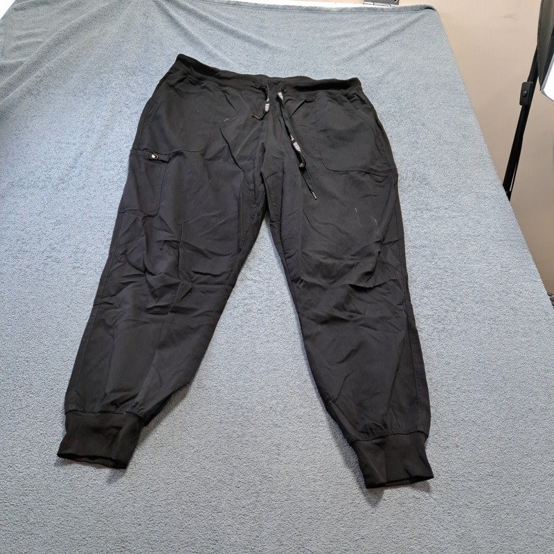 Medcouture Black Jogger Pants Womens Size XL Elastic Waist Drawstring