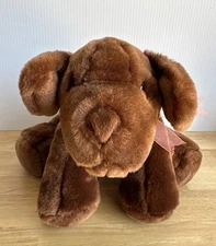 Commonwealth Plush Puppy Dog 2002 Dark Brown Stuffed Animal 13" Chocolate Lab