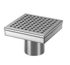 RELN 4 in x 4 in Stainless Steel Square Shower Drain Square Pattern Drain Cover