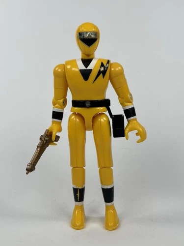 Vintage Power Rangers Yellow Alien Ranger w/ Holster & Gun 1995 Bandai MMPR