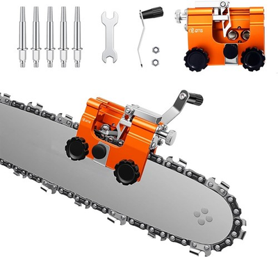 #ad #ad Klampero Chainsaw Sharpener Portable Hand Crank Chain Saw Sharpener Tool with G $33.99