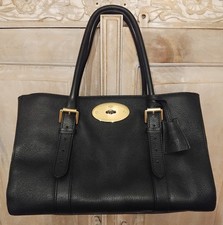 Mulberry BAYSWATER ~ Double Zip Tote Bag ~ Luxury Black Leather ~ Classic Style