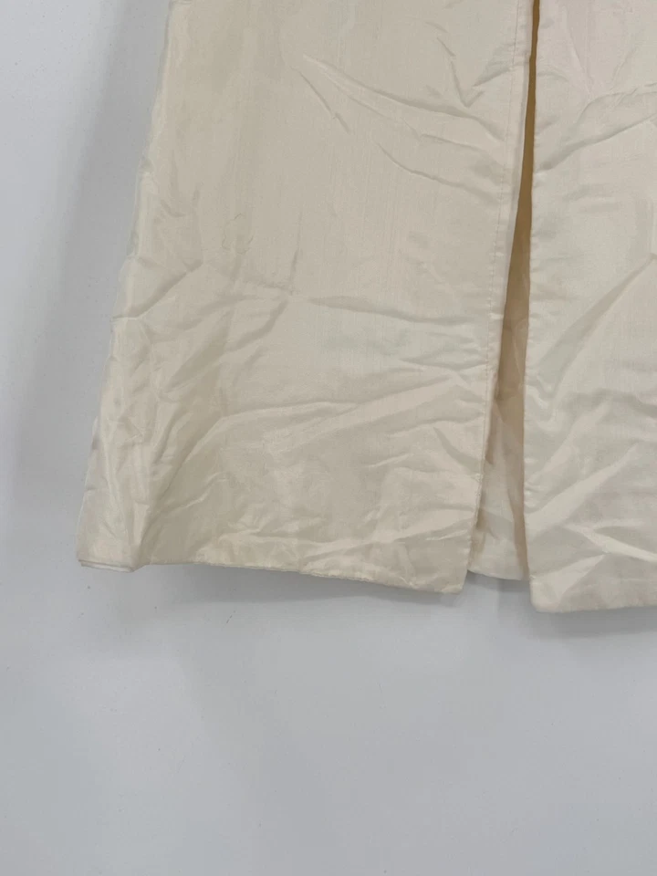 Sobretudo de batizado vintage bebê infantil marfim cetim feito na França - Imagem 4 de 4