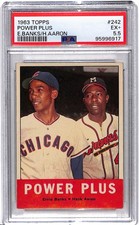 1963 Topps Power Plus #242 E.Banks/H.Aaron PSA 5.5 