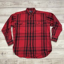 Vintage Y2K Polo Ralph Lauren Flannel Men's Medium Buffalo Plaid Button Up Shirt