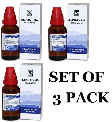 Alpha HA Headache Relief Drops| Pack of 3 × 20 g | Natural Support