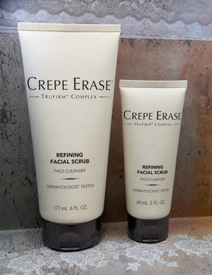 Crepe Erase Refining Facial Scrub Cleanser 2-Pack-6 oz + 2 oz-Sealed-2-Tubes