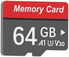 High Speed Micro SD Card, 64GB microSDXC UHS-I Class 10, U3, V30 Support for ...