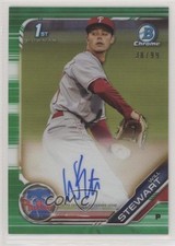 2019 Bowman Chrome Prospect Green Refractor 38/99 Will Stewart #CPA-WS Auto 4l3