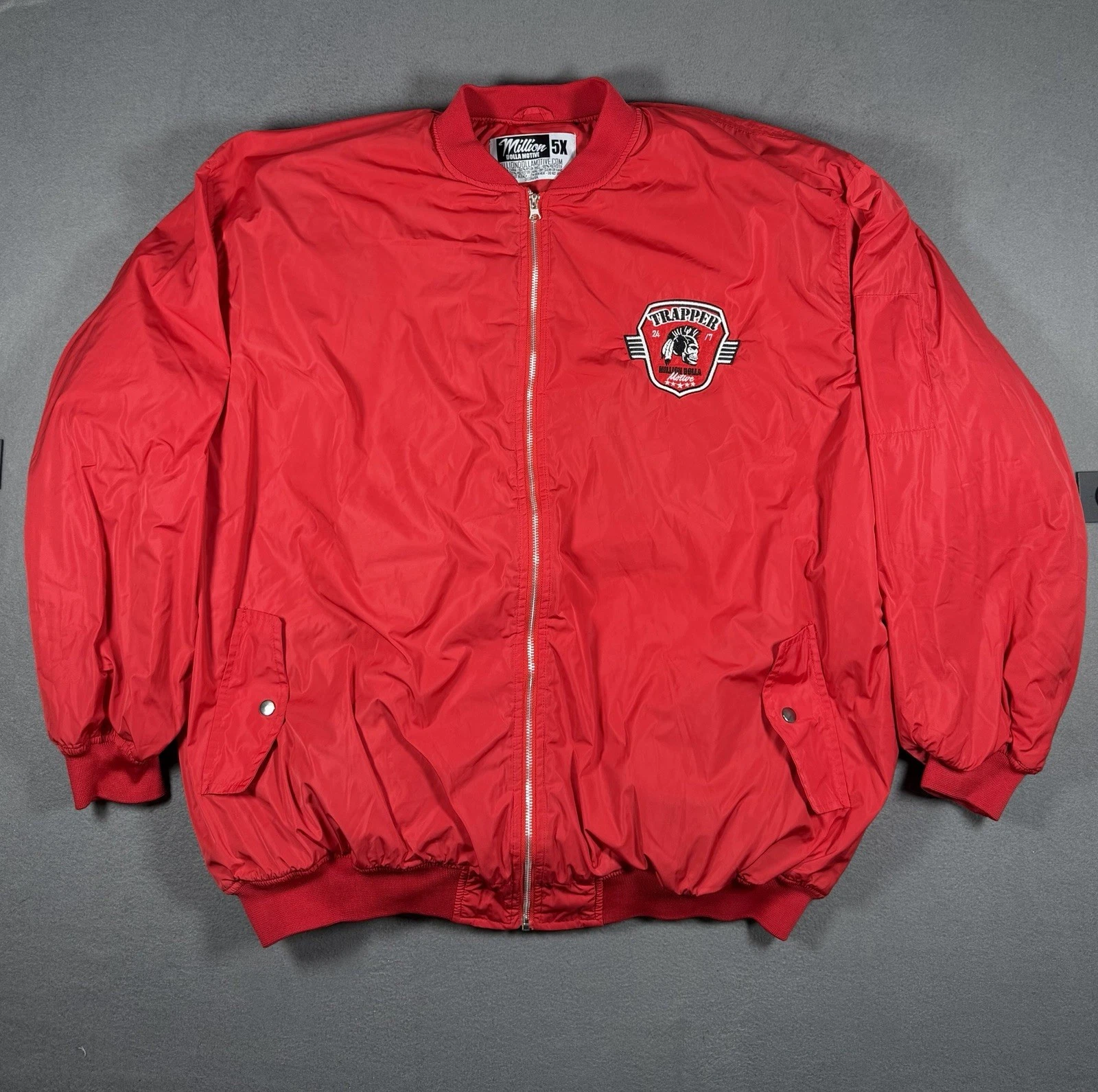 Million Dolla Motive MDM Trappers Bomber Jacket 5XL Red Streetwear Full Zip image 1