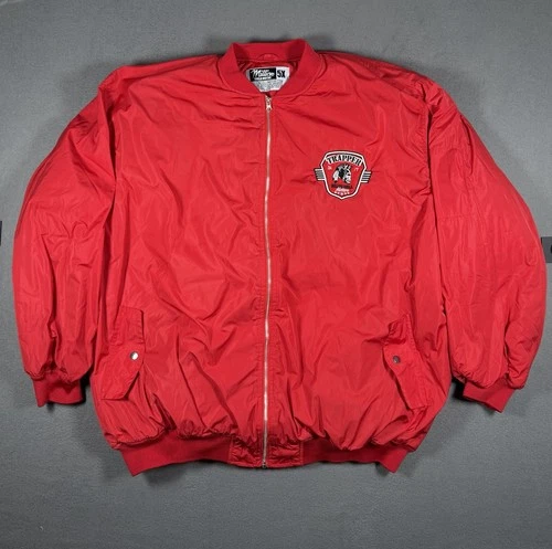 Million Dolla Motive MDM Trappers Bomber Jacket 5XL Red Streetwear Full Zip - product listing photo