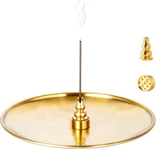 3 in 1 Incense Burner - 6.7 Inch Brass Incense Holder for Incense Sticks/Coil...