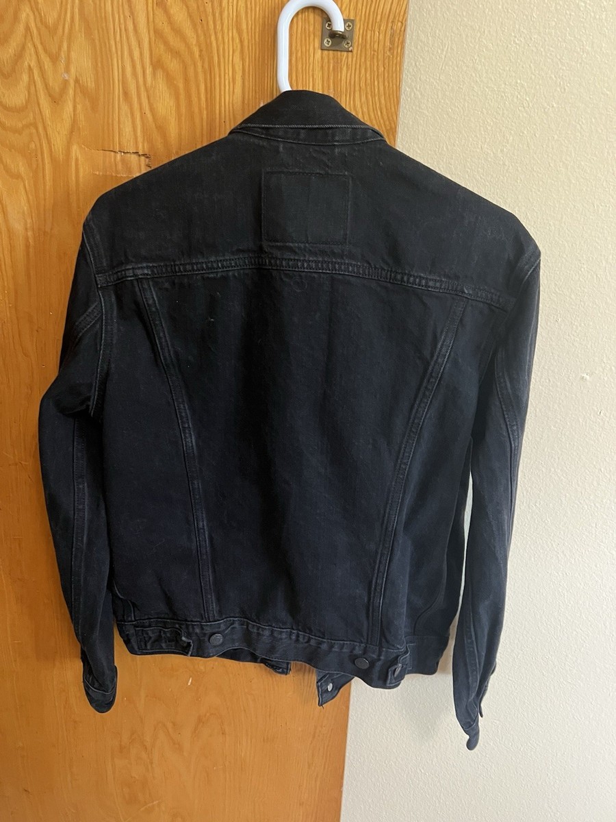 Levi's 72334-0144 Black Denim Trucker Jacket Men's M Slim Fit Soft