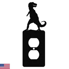 American Steel Light Switch Cover Plate, Dinosaur Decor Outlet Cover, Tyranno...