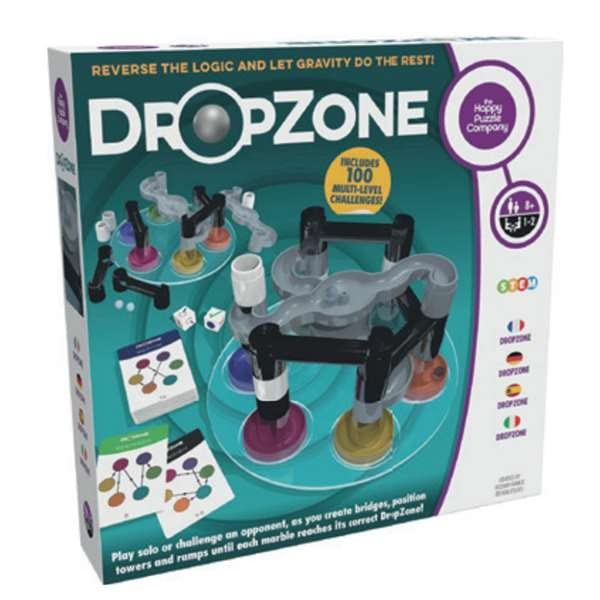 The Happy Puzzle Company DROPZONE - Reverse the Logic and Let Gravity Do the Res